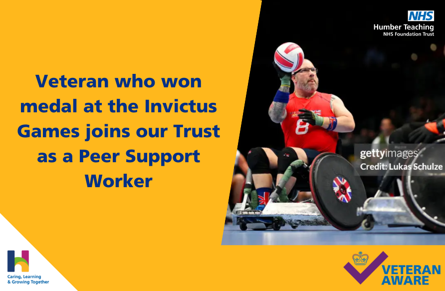 Peer Support Worker David Argyle at the Invictus Games
