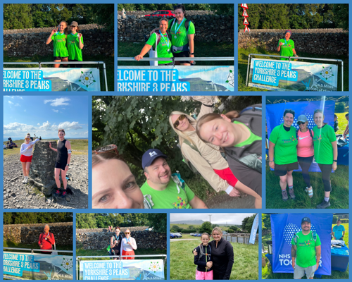 A collage of the Yorkshire 3 Peaks Group for Health Stars 2026