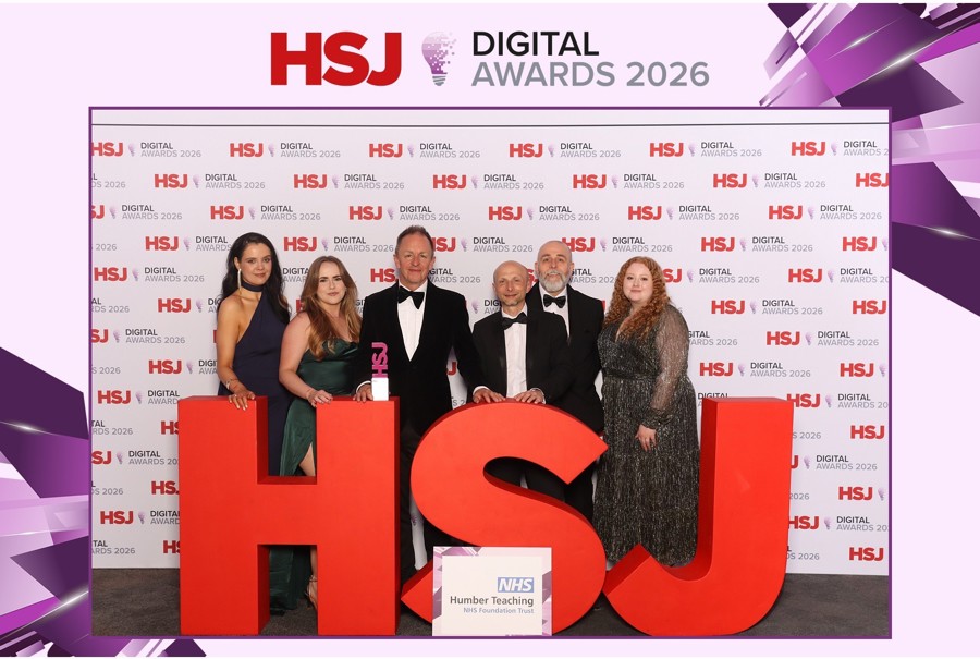 A picture of the Interweave team winning at the HSJ Digital Awards 2026