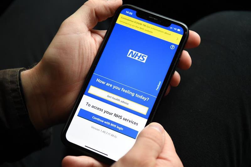 A picture of the NHS app