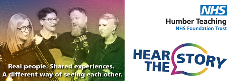 Hear the Story image with the four main people from the podcast