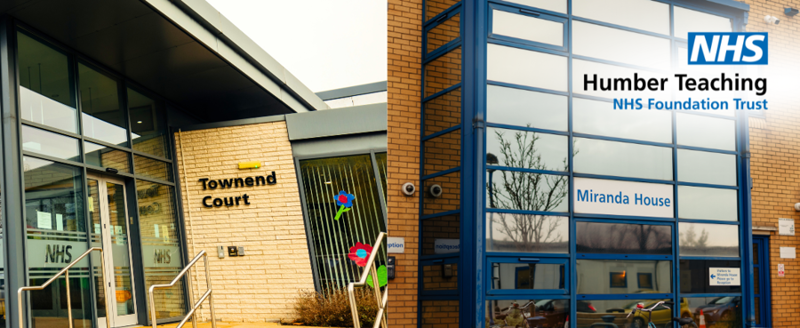 A joint image of Townend Court and Miranda House with the Humber Trust logo at the top right